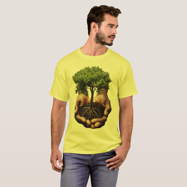 T - Shirt von Hand und Baum (Vorne ganz)