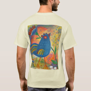 T - Shirt von Hühnern und Blume
