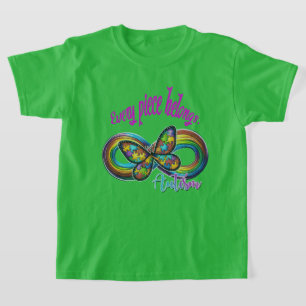 T - Shirt von Jungen - Autismus Puzzle Butterfly D