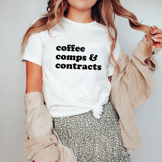T - Shirt von Kaffeekontrakten (coffee comps and contracts tshirt for realtor)