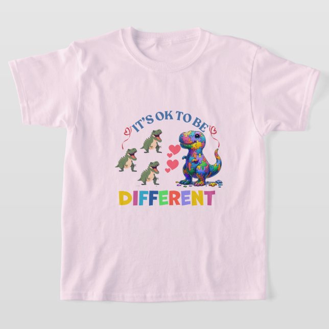 T - Shirt von Mädchen - Es ist in Ordnung, anders  (Ablage )