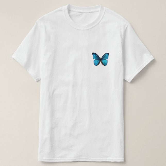 T - Shirt von Mond und Schmetterlingen (Design vorne)