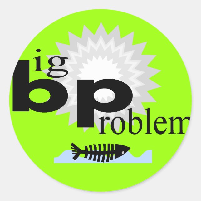 T - Shirt von Ölverschütteten Desastern Runder Aufkleber (Vorderseite)