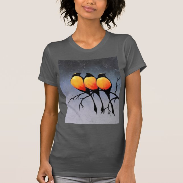 T - Shirt von Rotbrustvögeln (Vorderseite)