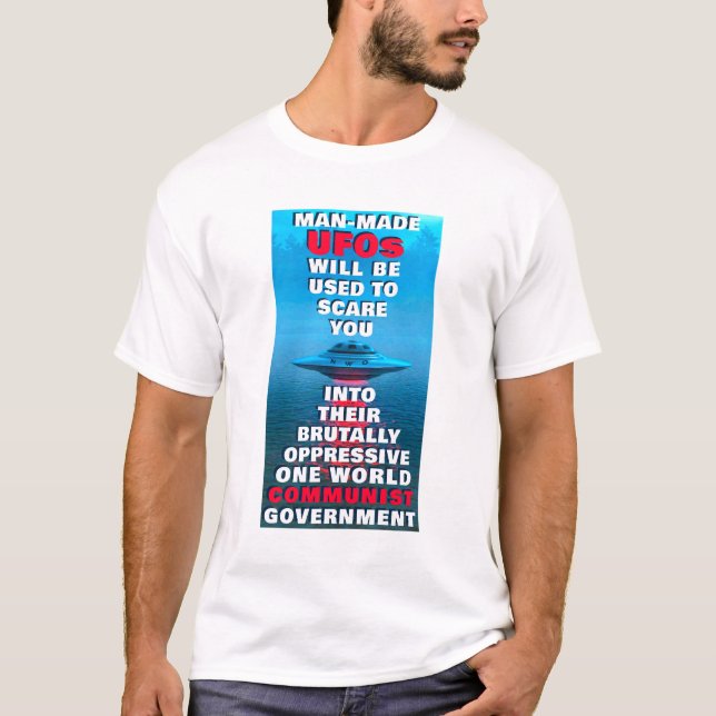 T - Shirt von synthetischen oder künstlichen Ufos (Vorderseite)