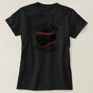 T - Shirt von Women's ALL BLACK Custom Softball Te