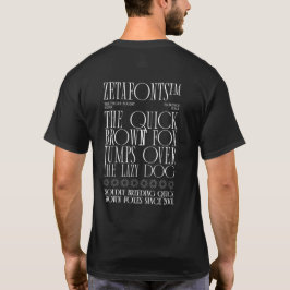T-Shirt (W) - Zetafonts Pangramm