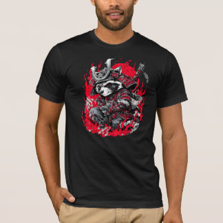 T-Shirt Waschbär Samurai Rebellion78