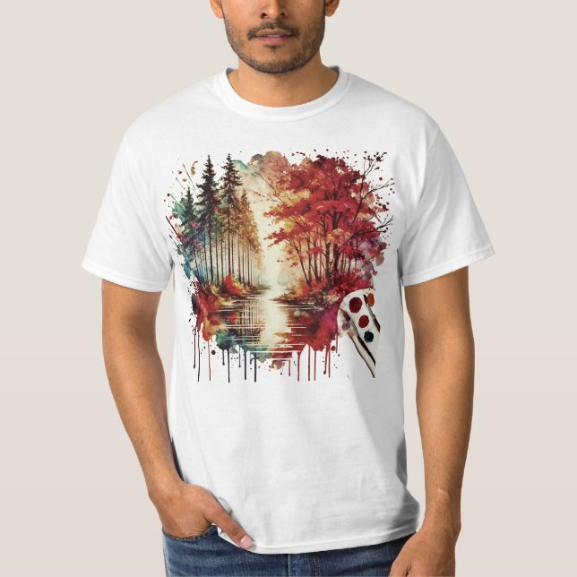 T - Shirt Wasserfarbene Natur (Vorderseite)