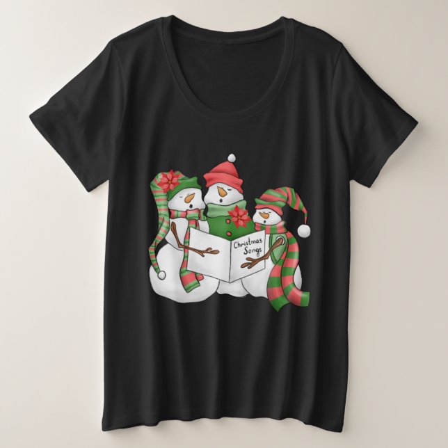 T - Shirt Watercolor Schneemann (Design vorne)