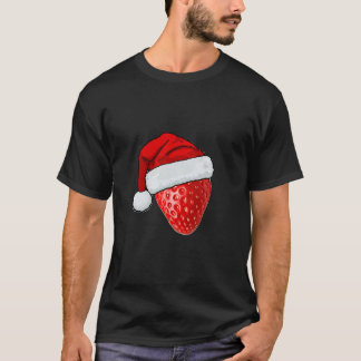 T - Shirt Weihnachtsmütze mit Erdbeere