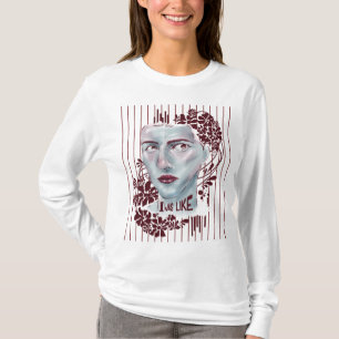 T - Shirt Weiße lange Schlange war ich wie gestrei