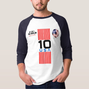T - Shirt Weltmeisterschaft USA #10 Donovan beide