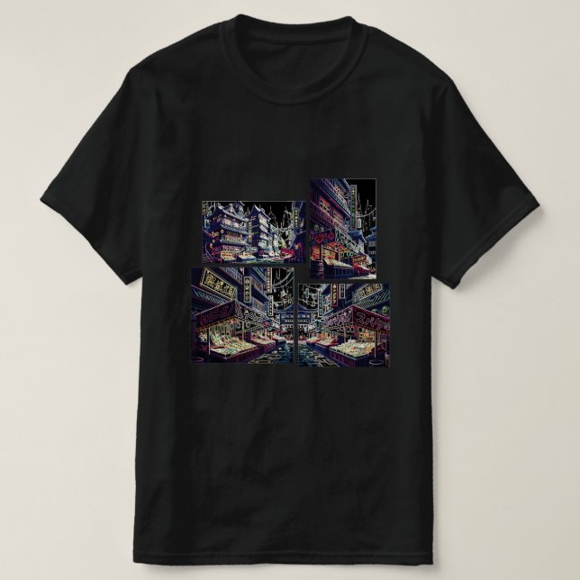 T-Shirt Where Tradition Meets Neons Twilight (Design vorne)
