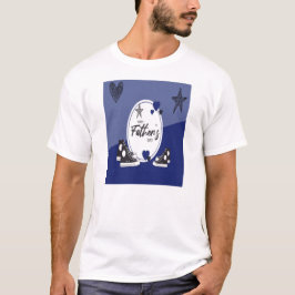 T Shirt White Blue Vater and Kids Shoes T - Shirt