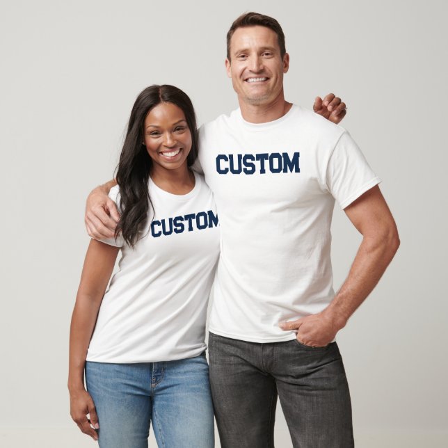 T - Shirt "White & Navy" (Unisex)