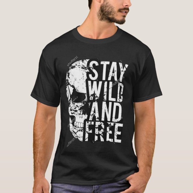 T-Shirt "Wild und frei" bleibe (Vorderseite)