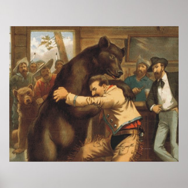 T-SHIRT Wild West Wrestling Poster (Vorne)