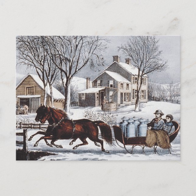 T-SHIRT Winter Ride Postkarte (Vorderseite)