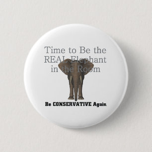 T-SHIRT wirklicher Elefant Button