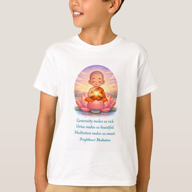 T shirt with child monk (Vorderseite)