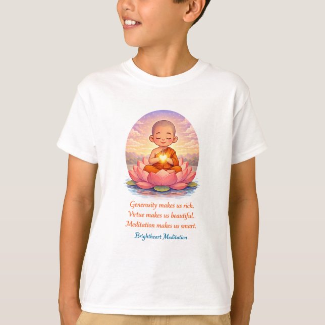 T shirt with child monk (Vorderseite)
