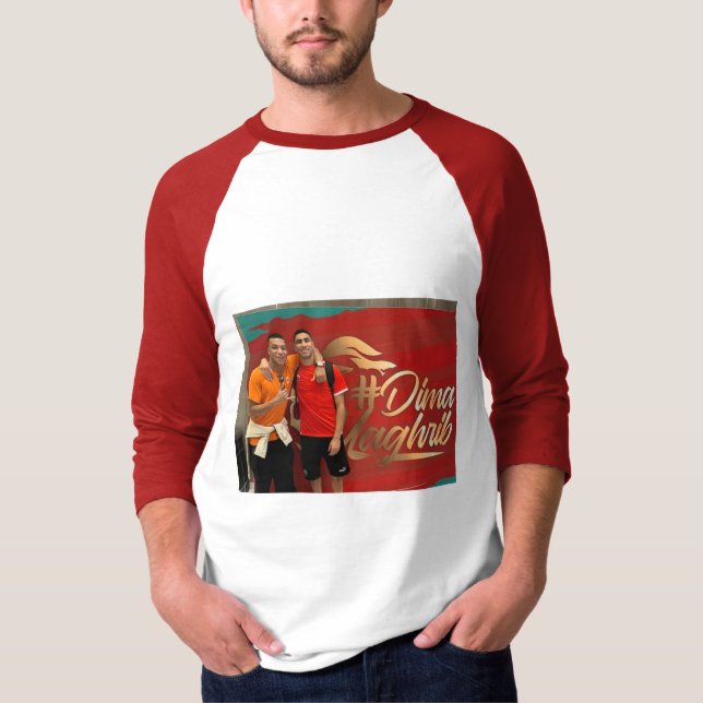 T-Shirt with the image of Hakimi and Mbappe (Vorderseite)