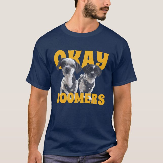 T-SHIRT with two Boomers (little dogs) and text (Vorderseite)