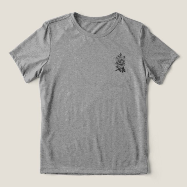 T SHIRT WOMENS BELLA TRI BLUME DESIGN (Design Vorderseite)