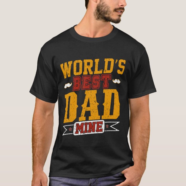 T - Shirt World's Best Vater Mine (Vorderseite)
