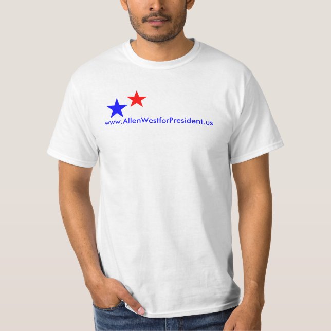 T - Shirt, www.AllenWestforPresident.us T-Shirt (Vorderseite)