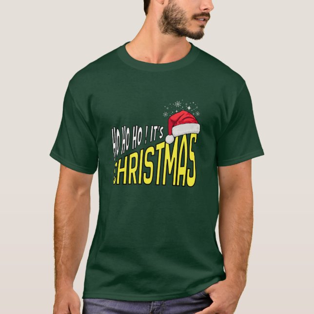 T-Shirt : Yay! It's Christmas (green) (Vorderseite)