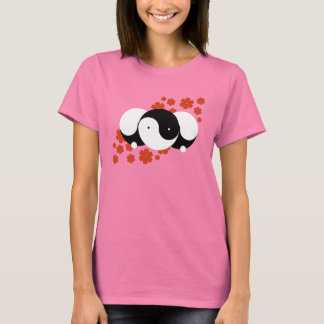 T-Shirt Yin-Yang Mädchen Blumen
