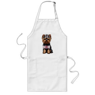 T-Shirt Yorkie-Mama Lange Schürze