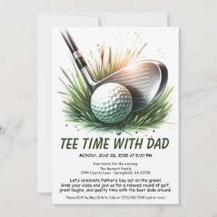 T-Shirt Zeit mit Vater Editable Vatertag Golf Part Einladung