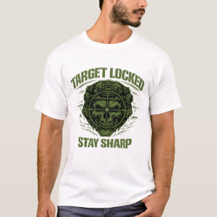 T-Shirt Ziel erfasst Taktischer Schädel