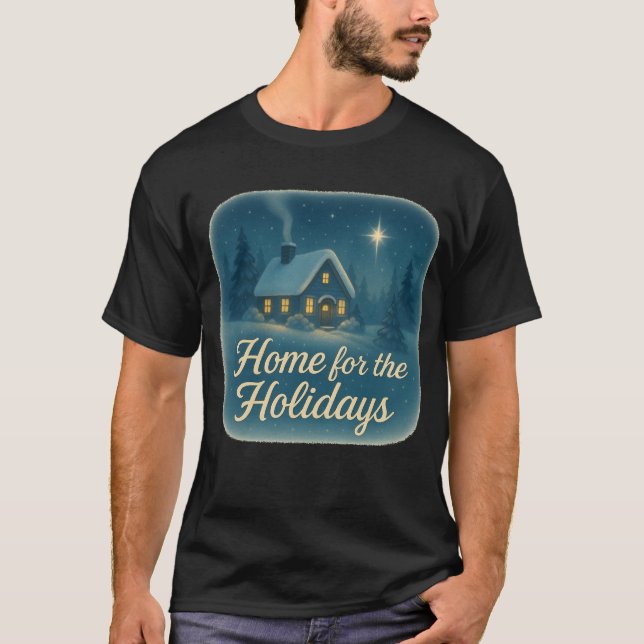 T-Shirt  Zuhause für die Feiertage (Vorderseite)