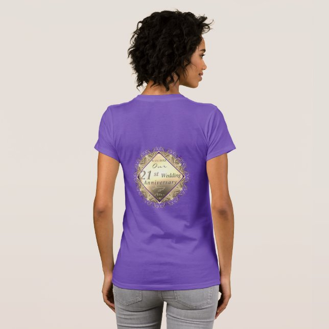 T - Shirt zum 21. Jubiläum der Ioliten Hochzeit (Schwarz voll)