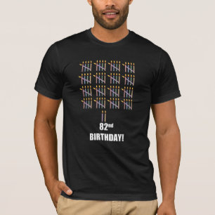 T - Shirt zum 82. Geburtstag mit Kerzen