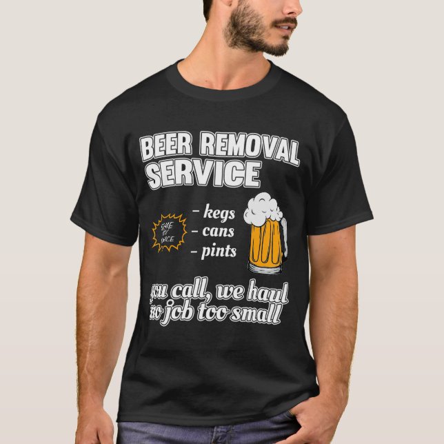 T - Shirt zum Entfernen von Funny Beer (Vorderseite)