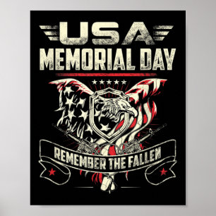 T-Shirt zum Gedenktag der USA Poster