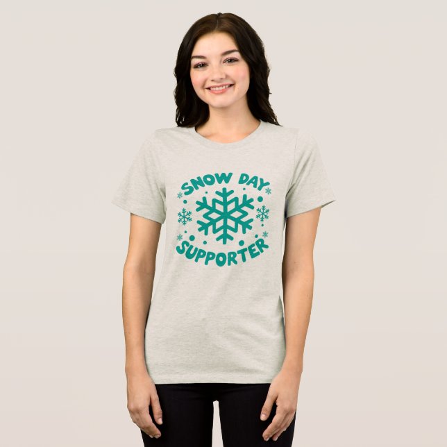 T-Shirt zum Schneeunterricht - Feiern Sie den Schn Tri-Blend Shirt (Vorderseite voll)