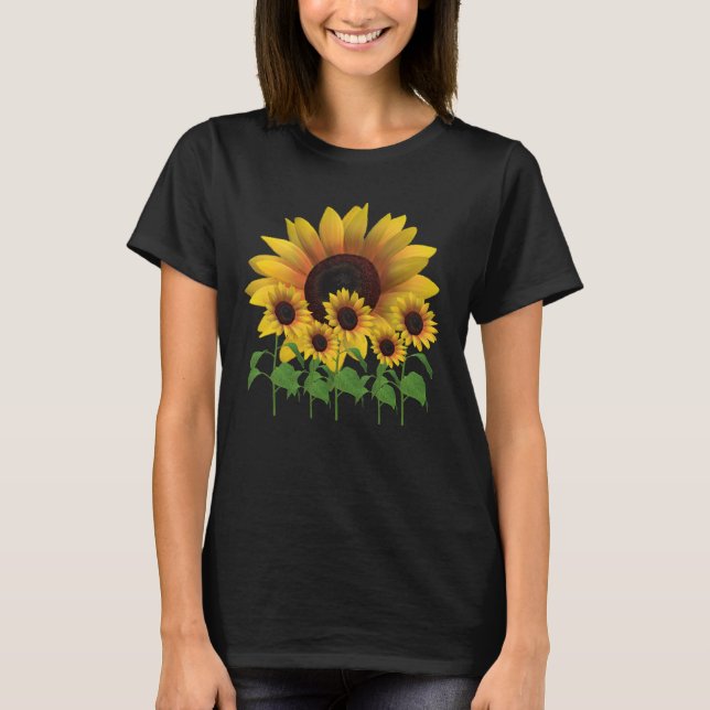 T - Shirt zum Sonnenblumenspass von Frauen (Vorderseite)