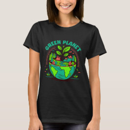 T-Shirt zum Tag der Erde Grüner Planet