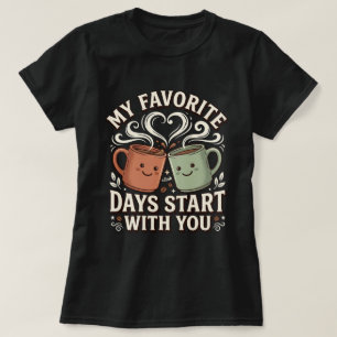 T-Shirt zum Tag des besten Freundes: Süßes Kaffee-