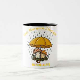 T-Shirt zum Tag des besten Freundes: Süßes Pilzsch Zweifarbige Tasse