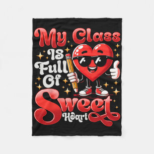 T-Shirt zum Valentinstag für Lehrer Meine Klasse i Fleecedecke