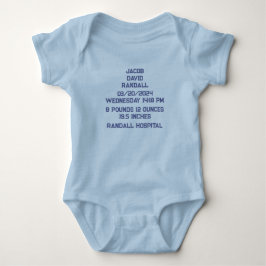 T-Shirt zur Bekanntgabe der Baby-Geburtsstatistik  Baby Strampler