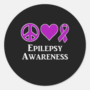 T-Shirt zur Sensibilisierung für Epilepsie Runder Aufkleber