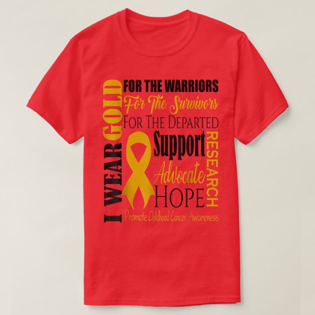 T-Shirt zur Sensibilisierung für Krebs bei Kindern (Design vorne)